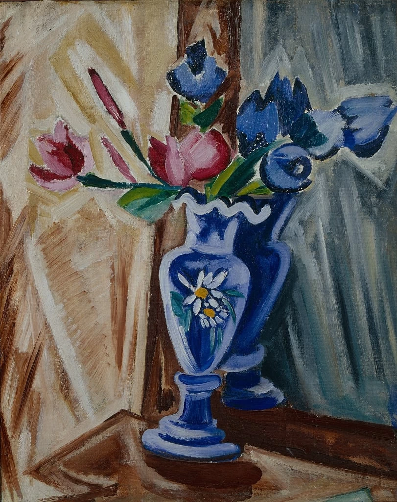Vaso blu con fiori, 1913 - Russian Museum